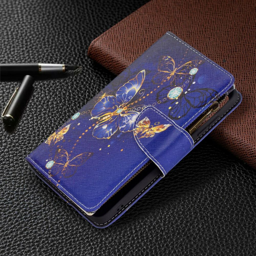 Folio-hoesje voor Samsung Galaxy S21 FE Vlinders Vlinders Zak Met Rits