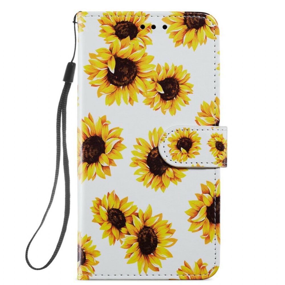 Folio-hoesje voor Samsung Galaxy S21 FE Zonnebloemen