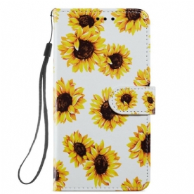 Folio-hoesje voor Samsung Galaxy S21 FE Zonnebloemen