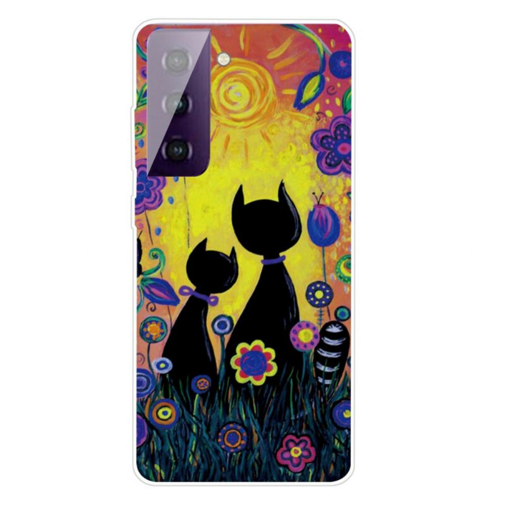 Hoesje voor Samsung Galaxy S21 FE Cartoon Kat