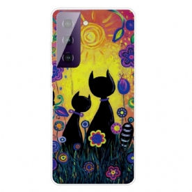 Hoesje voor Samsung Galaxy S21 FE Cartoon Kat