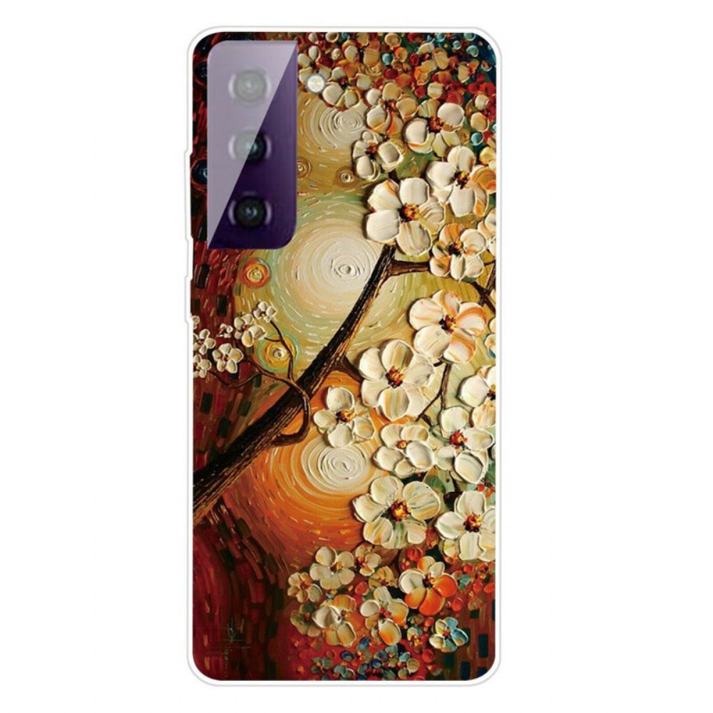 Hoesje voor Samsung Galaxy S21 FE Flexibele Bloemen