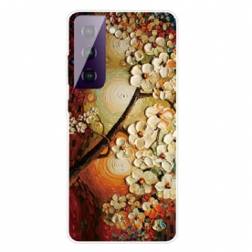 Hoesje voor Samsung Galaxy S21 FE Flexibele Bloemen