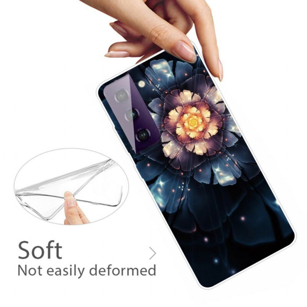 Hoesje voor Samsung Galaxy S21 FE Flexibele Bloemen