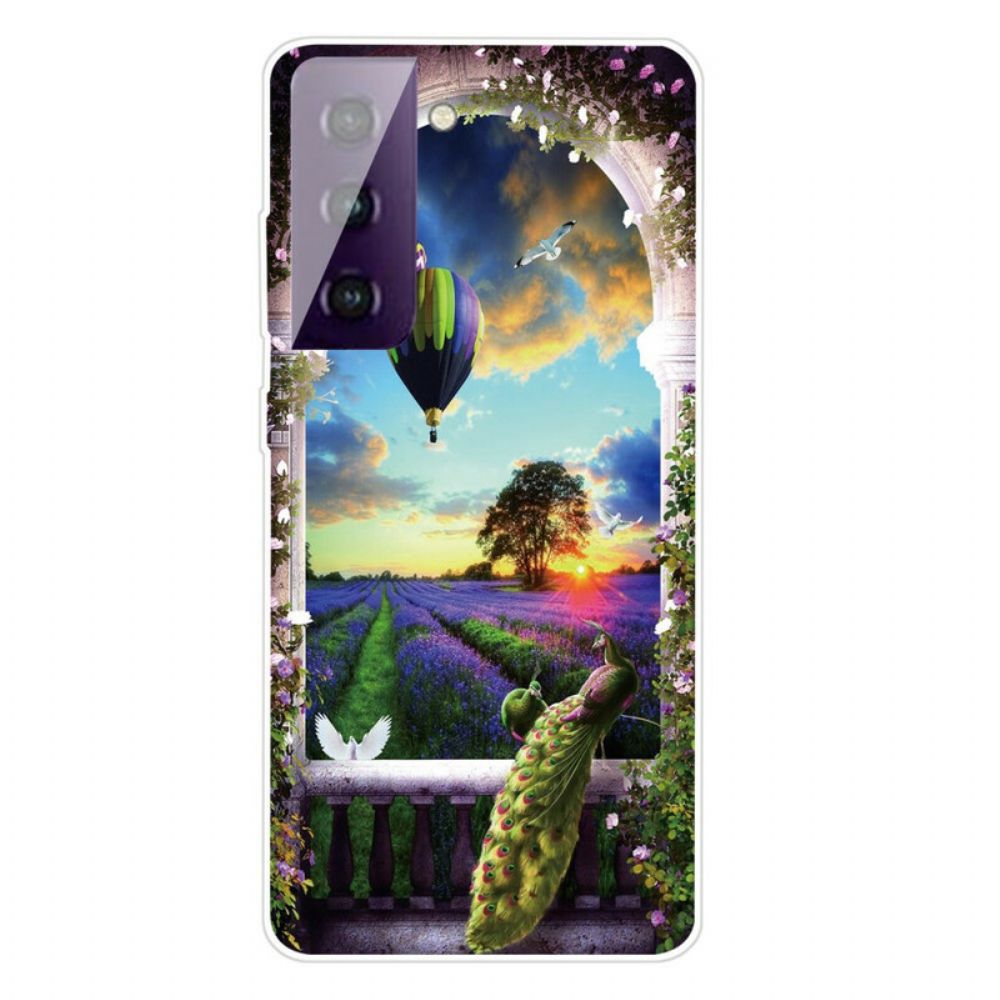 Hoesje voor Samsung Galaxy S21 FE Heteluchtballonslang