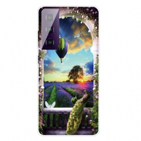 Hoesje voor Samsung Galaxy S21 FE Heteluchtballonslang