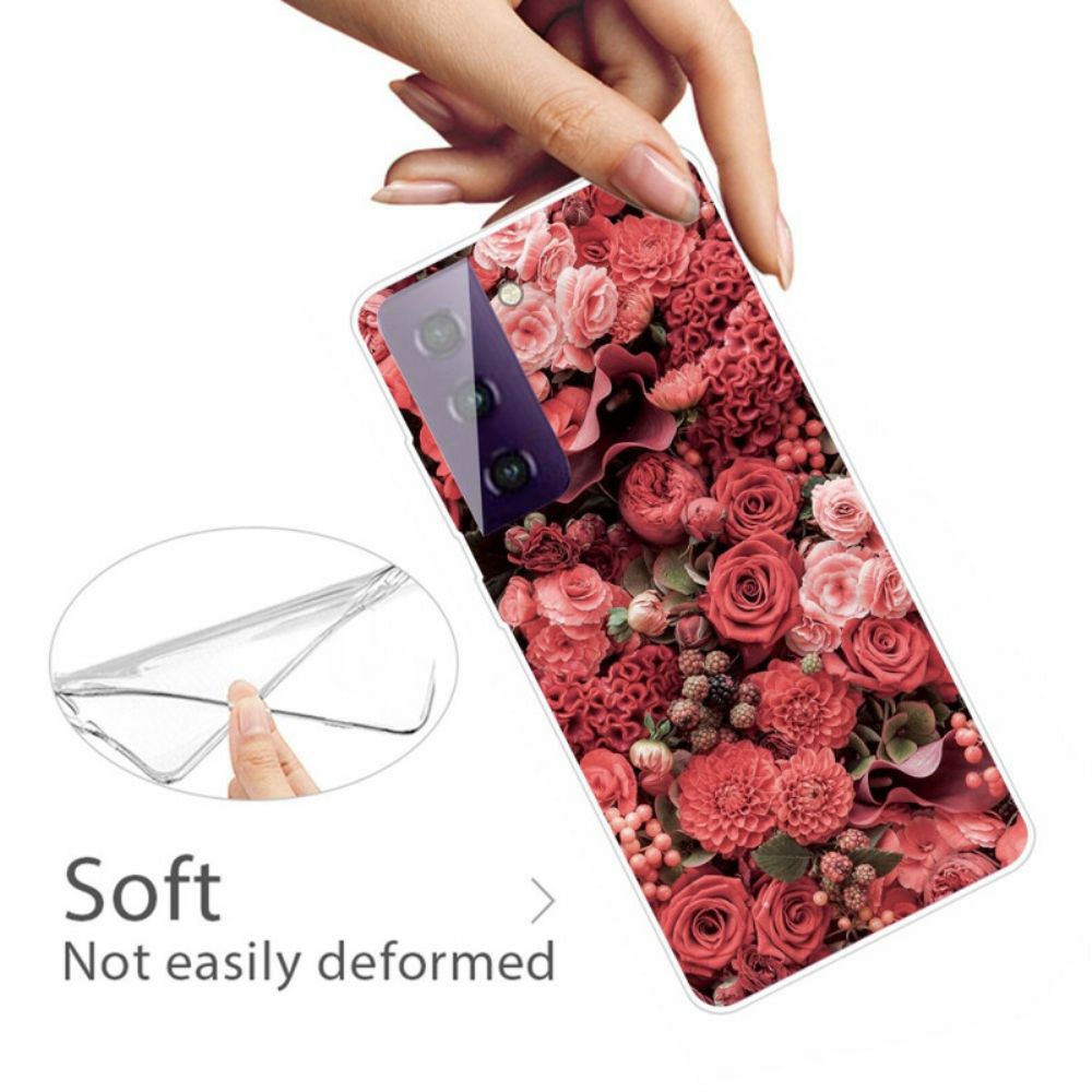 Hoesje voor Samsung Galaxy S21 FE Intense Bloemen