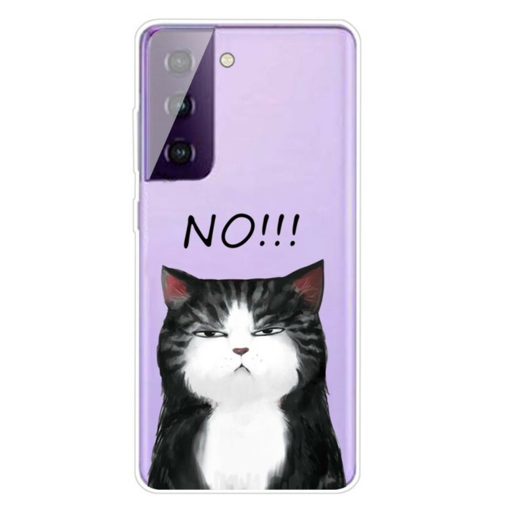 Hoesje voor Samsung Galaxy S21 FE De Kat Die Nee Zegt