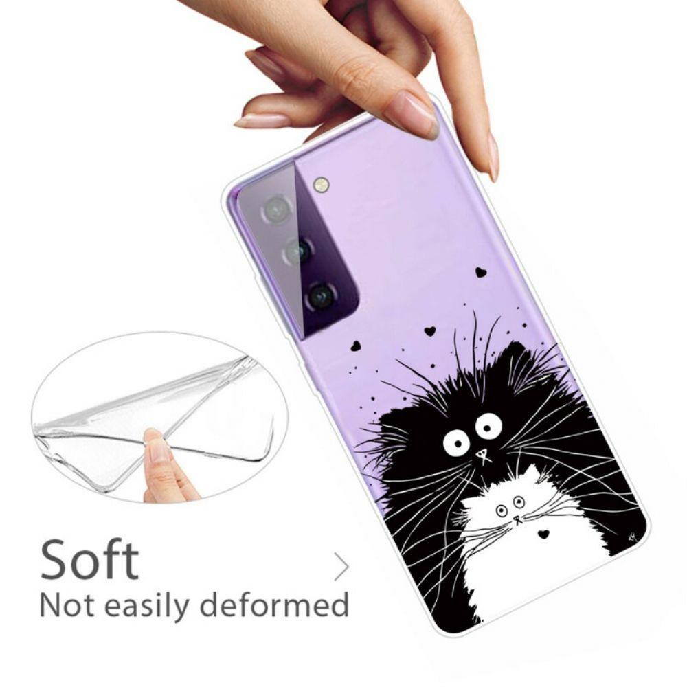 Hoesje voor Samsung Galaxy S21 FE Kijk Naar De Katten