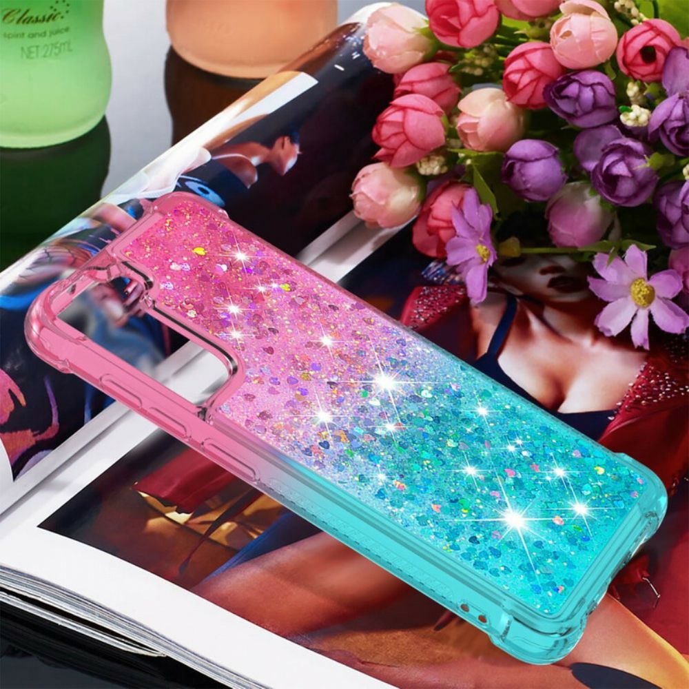 Hoesje voor Samsung Galaxy S21 FE Pailletten Kleuren