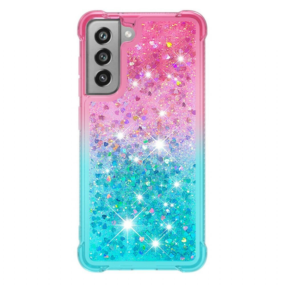 Hoesje voor Samsung Galaxy S21 FE Pailletten Kleuren