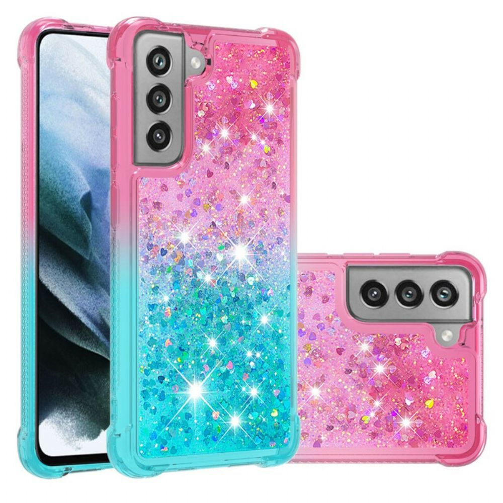 Hoesje voor Samsung Galaxy S21 FE Pailletten Kleuren