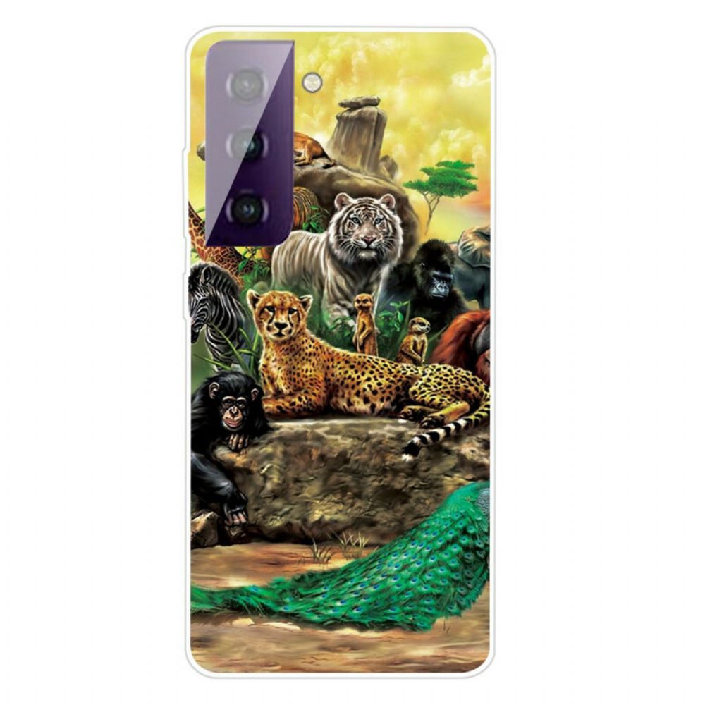 Hoesje voor Samsung Galaxy S21 FE Safaridieren