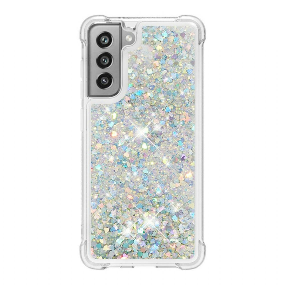 Hoesje voor Samsung Galaxy S21 FE Verlangen Glitter