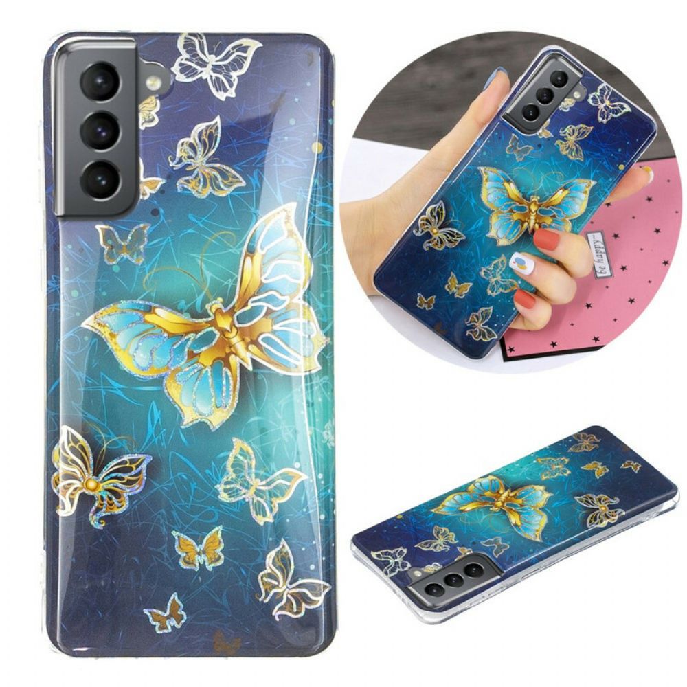 Hoesje voor Samsung Galaxy S21 FE Vlinders Ontwerp