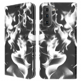 Leren Hoesje voor Samsung Galaxy S21 FE Abstract Patroon