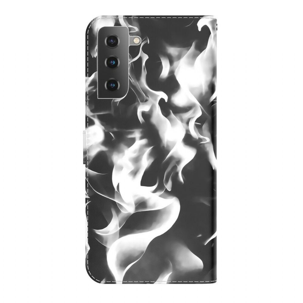 Leren Hoesje voor Samsung Galaxy S21 FE Abstract Patroon