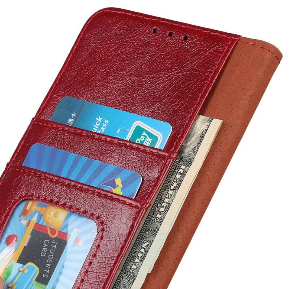 Leren Hoesje voor Samsung Galaxy S21 FE Gesplitst Nappaleer