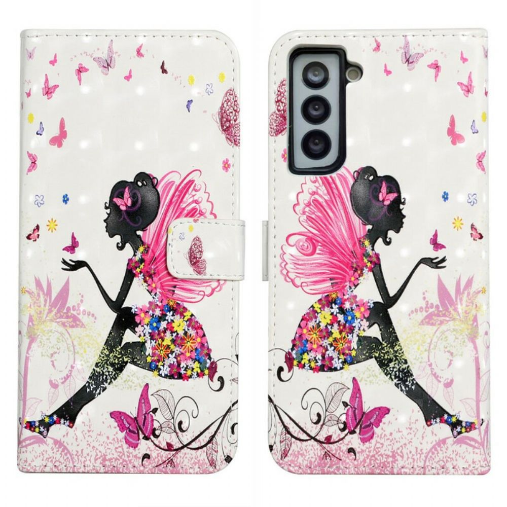 Leren Hoesje voor Samsung Galaxy S21 FE Magische Fee