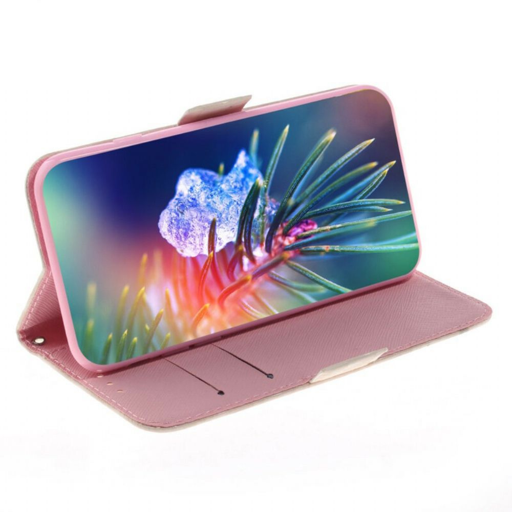 Leren Hoesje voor Samsung Galaxy S21 FE Met Ketting Thong Kat Vrienden