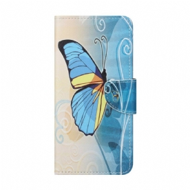 Leren Hoesje voor Samsung Galaxy S21 FE Vlinders