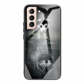 Telefoonhoesje voor Samsung Galaxy S21 FE Puppy Dream Gehard Glas