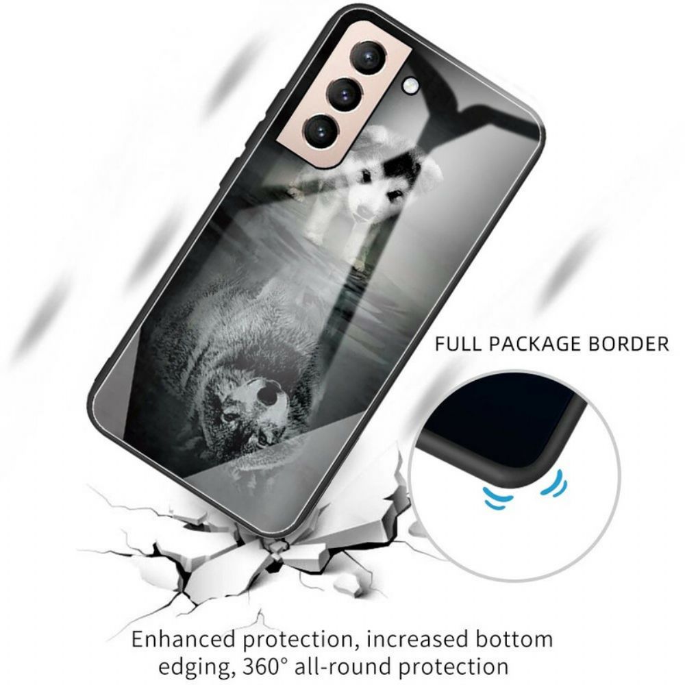 Telefoonhoesje voor Samsung Galaxy S21 FE Puppy Dream Gehard Glas