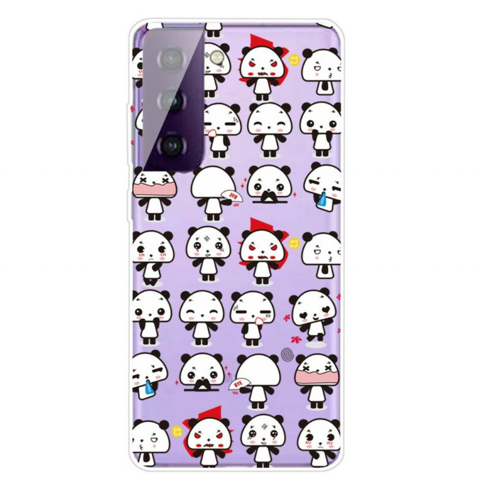 Telefoonhoesje voor Samsung Galaxy S21 FE Transparante Grappige Panda's