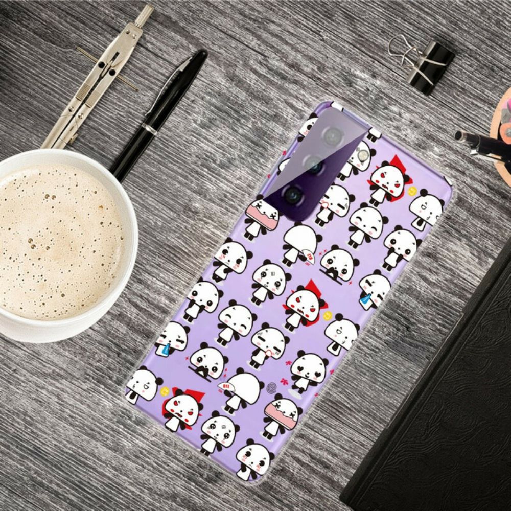 Telefoonhoesje voor Samsung Galaxy S21 FE Transparante Grappige Panda's