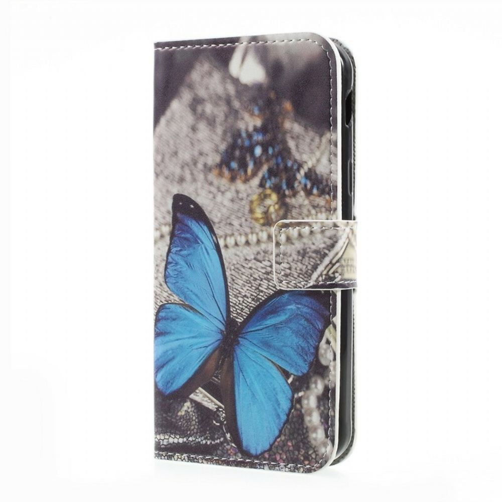 Folio-hoesje voor Samsung Galaxy XCover 4 / 4S Blauwe Vlinder