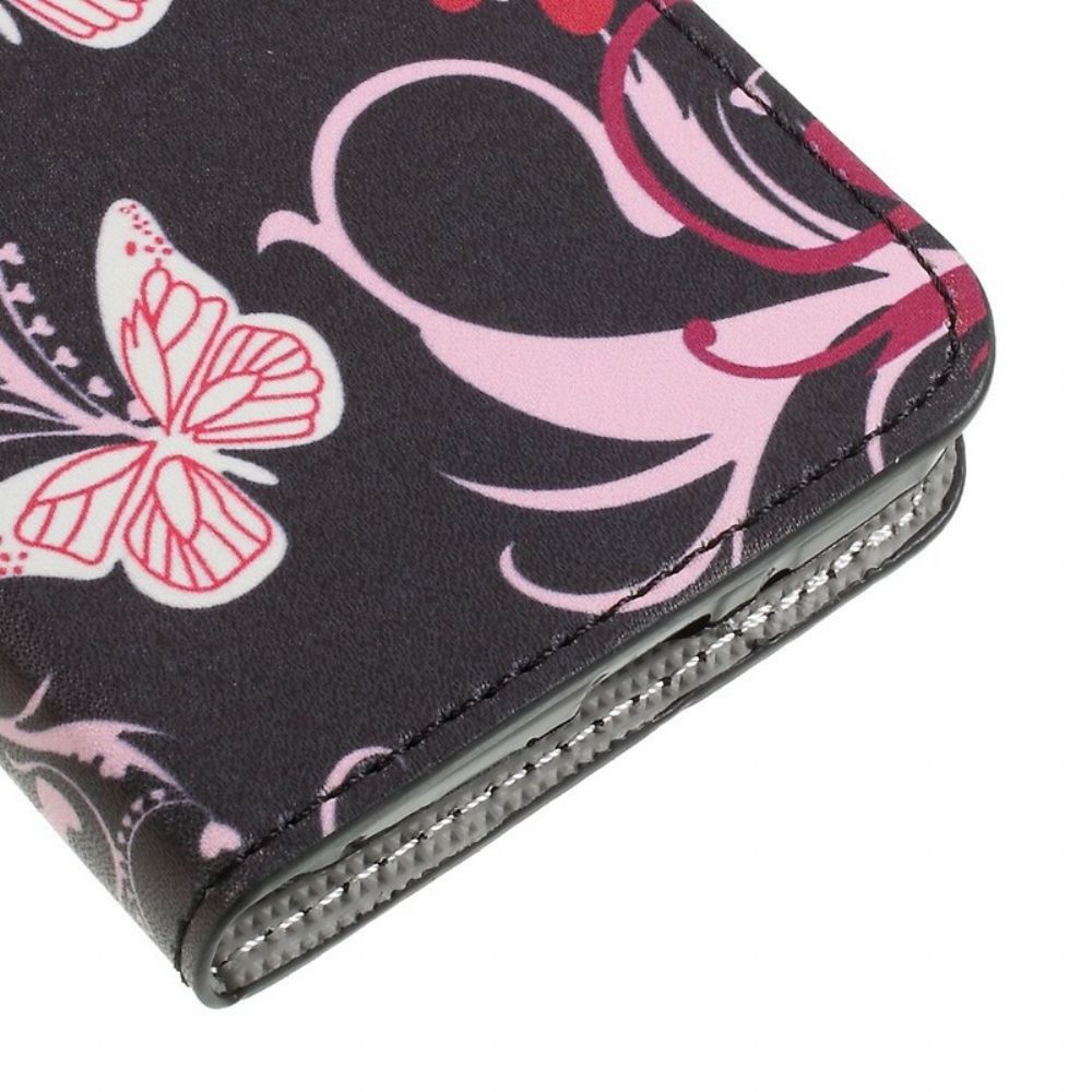 Folio-hoesje voor Samsung Galaxy XCover 4 / 4S Vlinders En Bloemen