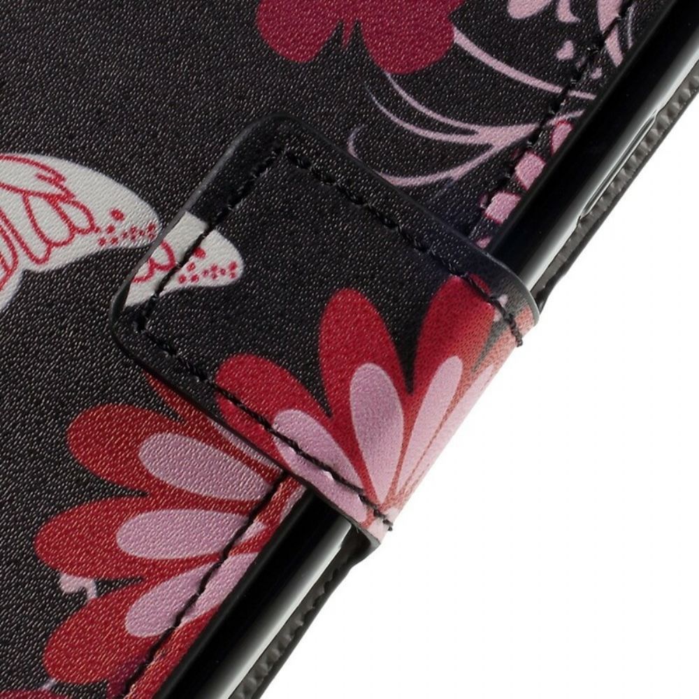 Folio-hoesje voor Samsung Galaxy XCover 4 / 4S Vlinders En Bloemen