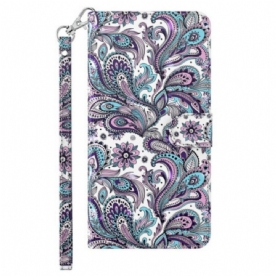 Folio-hoesje voor iPhone 15 Pro Max Met Ketting 3d-riem