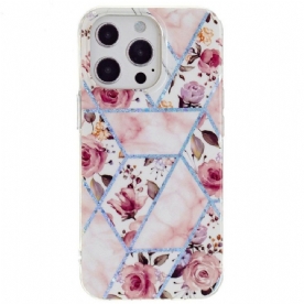 Hoesje voor iPhone 15 Pro Max Bloemenmarmer