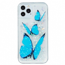 Telefoonhoesje voor iPhone 15 Pro Max Vlinders Glitteren