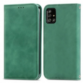 Bescherming Hoesje voor Samsung Galaxy A51 5G Folio-hoesje Vintage Kunstleer