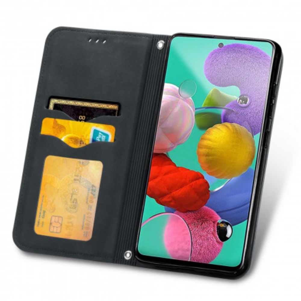 Bescherming Hoesje voor Samsung Galaxy A51 5G Folio-hoesje Vintage Kunstleer