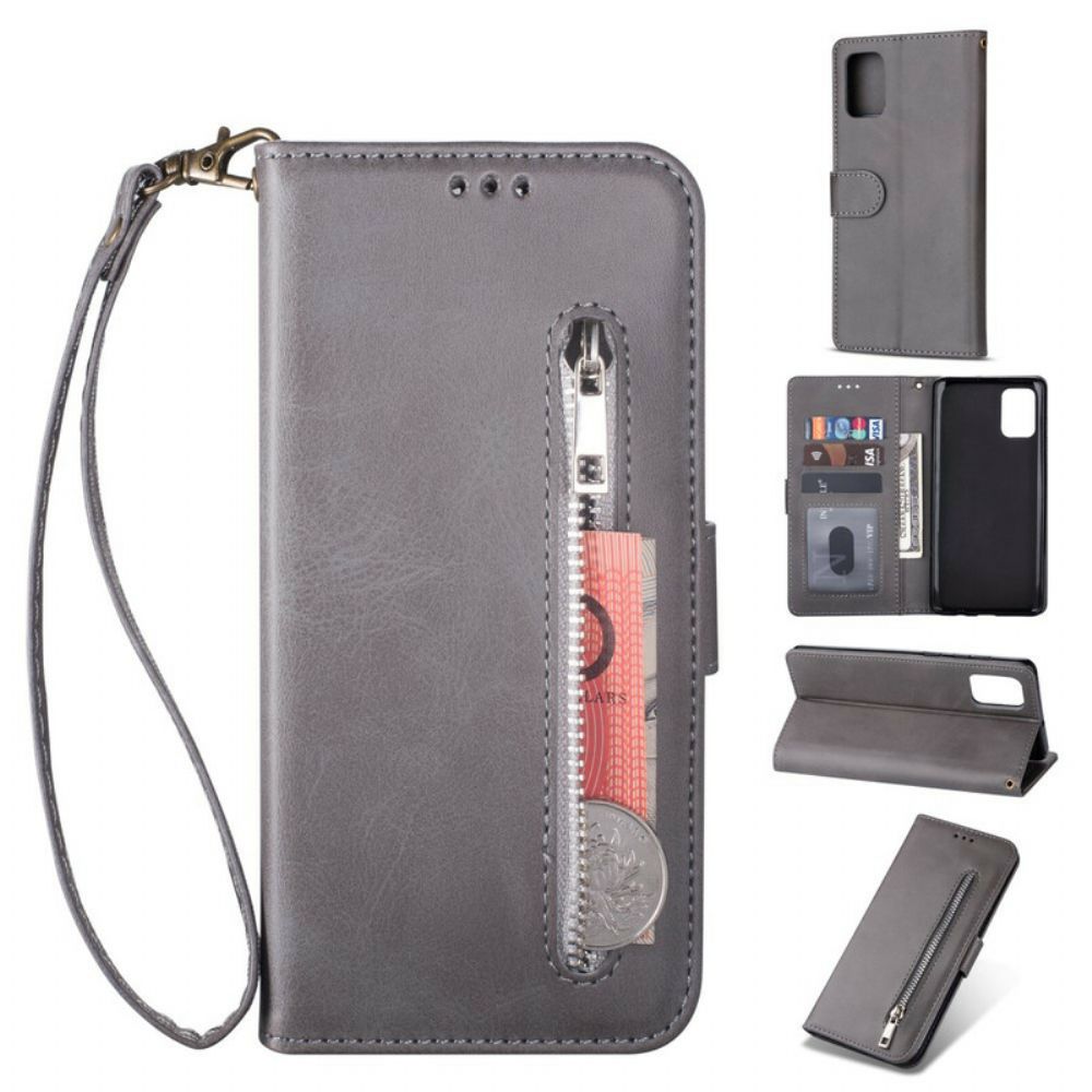 Flip Case voor Samsung Galaxy A51 5G Portemonnee Met Lanyard