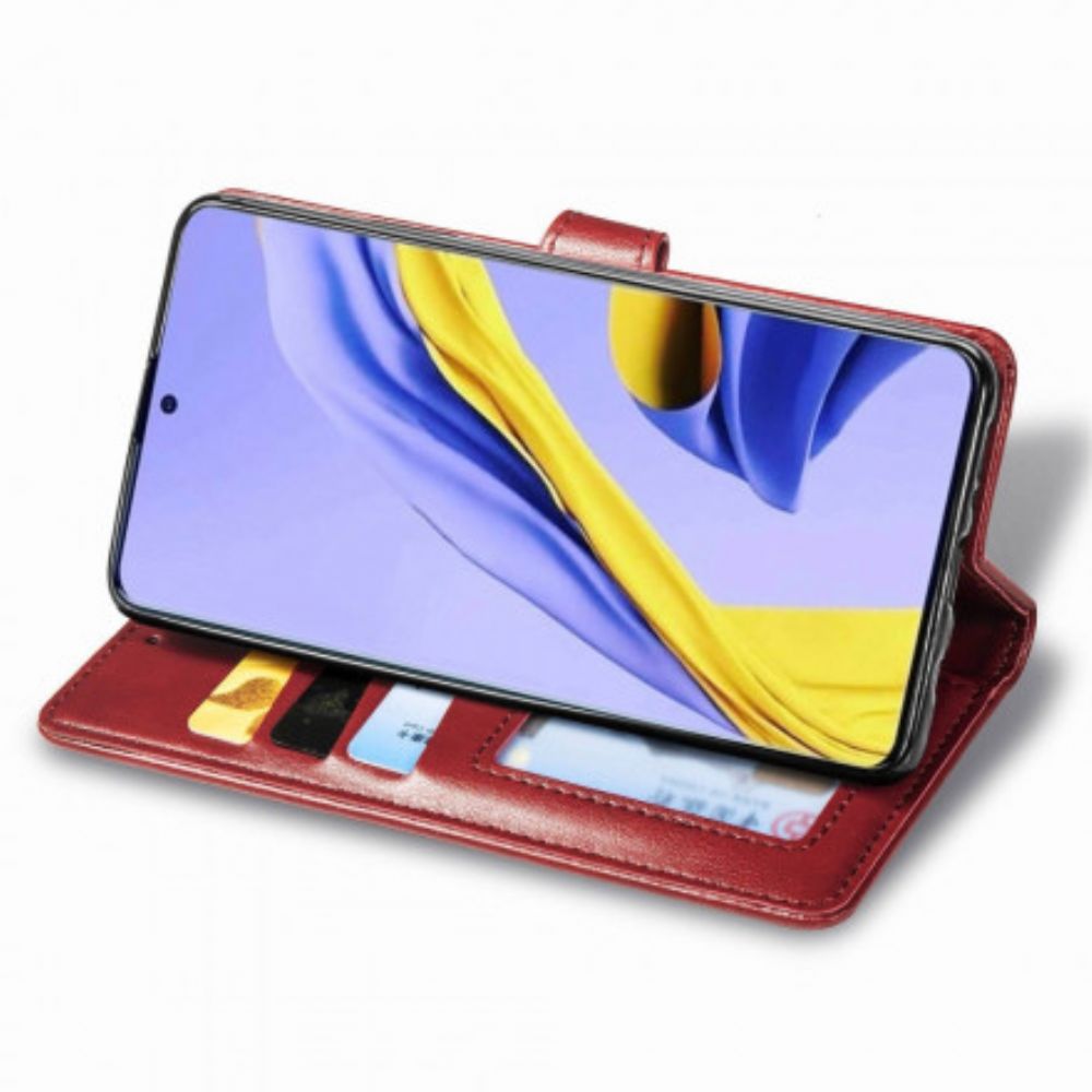 Folio-hoesje voor Samsung Galaxy A51 5G Faux Leer En Vintage Sluiting