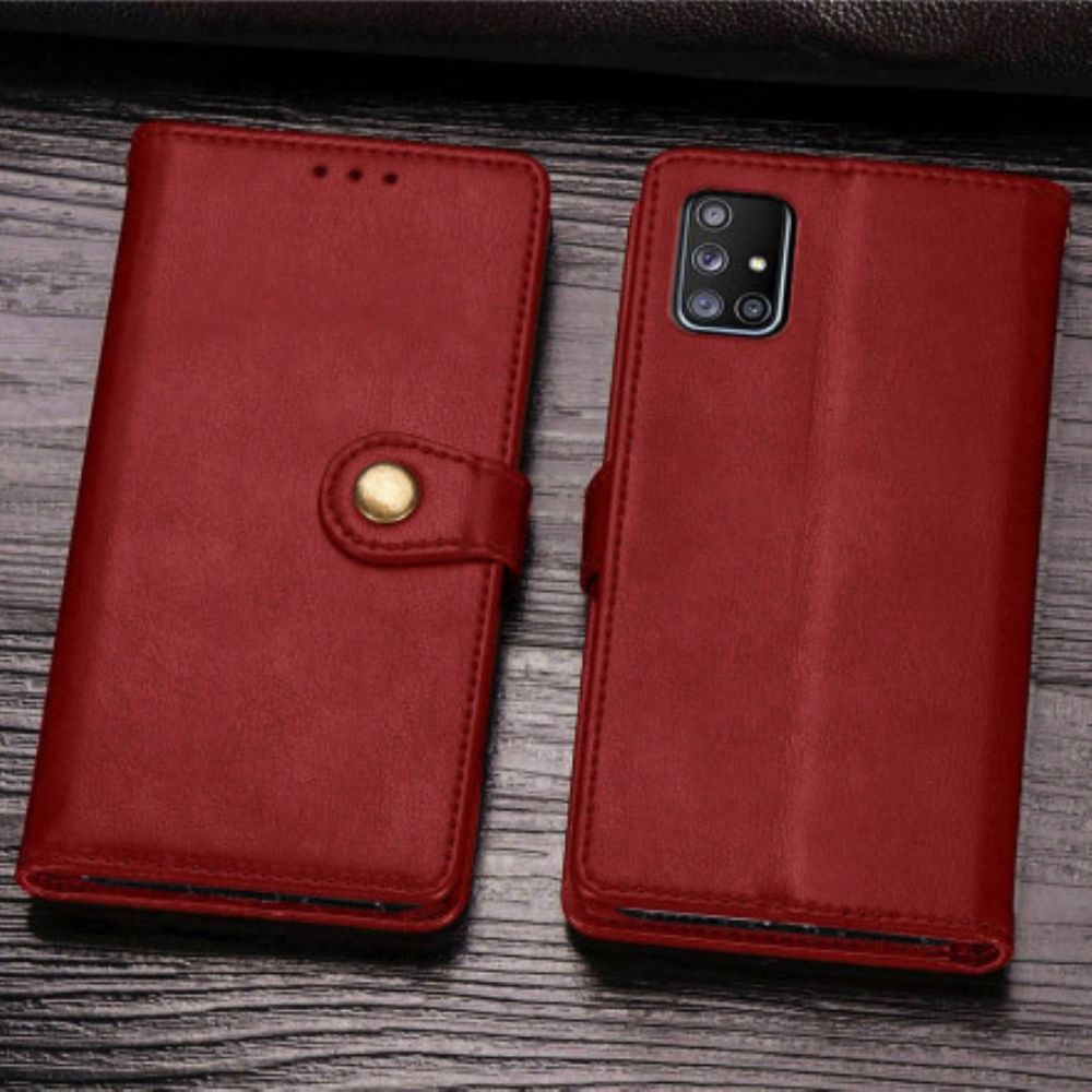 Folio-hoesje voor Samsung Galaxy A51 5G Faux Leer En Vintage Sluiting