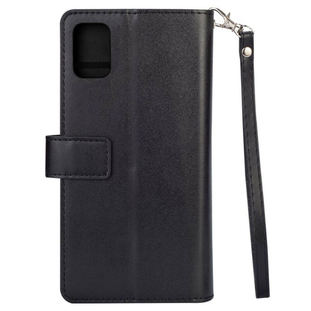 Folio-hoesje voor Samsung Galaxy A51 5G Portemonnee Met Lanyard