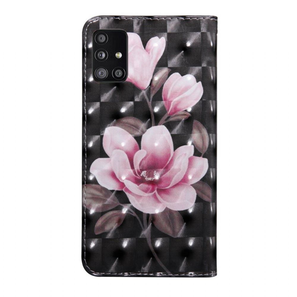 Leren Hoesje voor Samsung Galaxy A51 5G Bloesem Bloemen