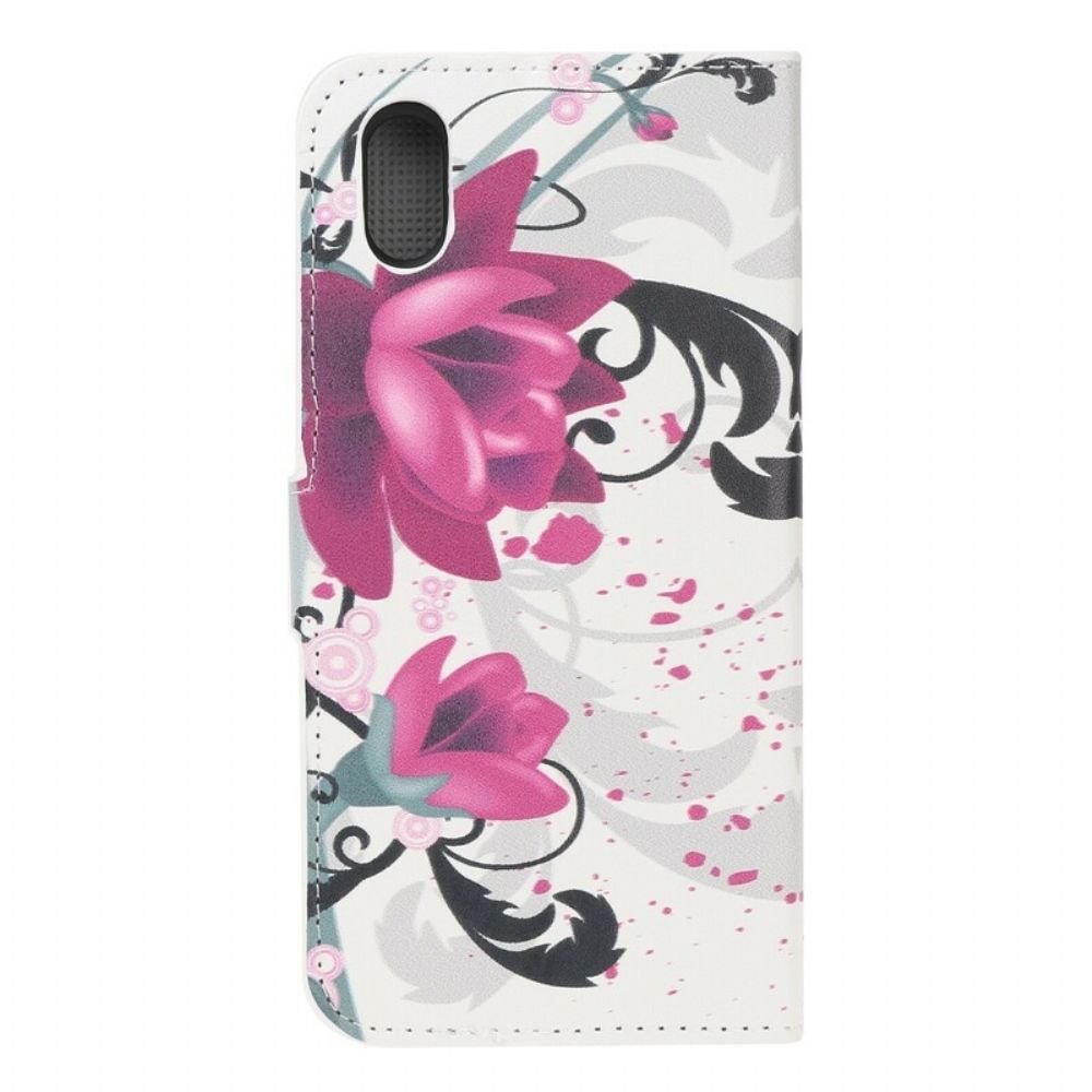 Flip Case voor / Honor 8S Tropische Bloemen