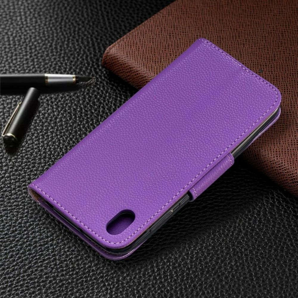 Folio-hoesje voor / Honor 8S Flip Case Litchi Flap Schuin