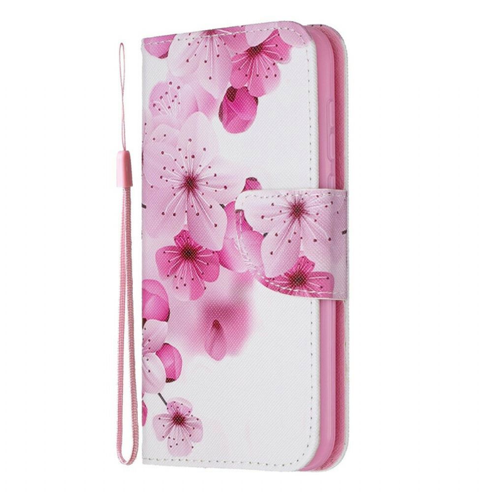 Folio-hoesje voor / Honor 8S Met Ketting Bloemen Ontdekking Met Riem