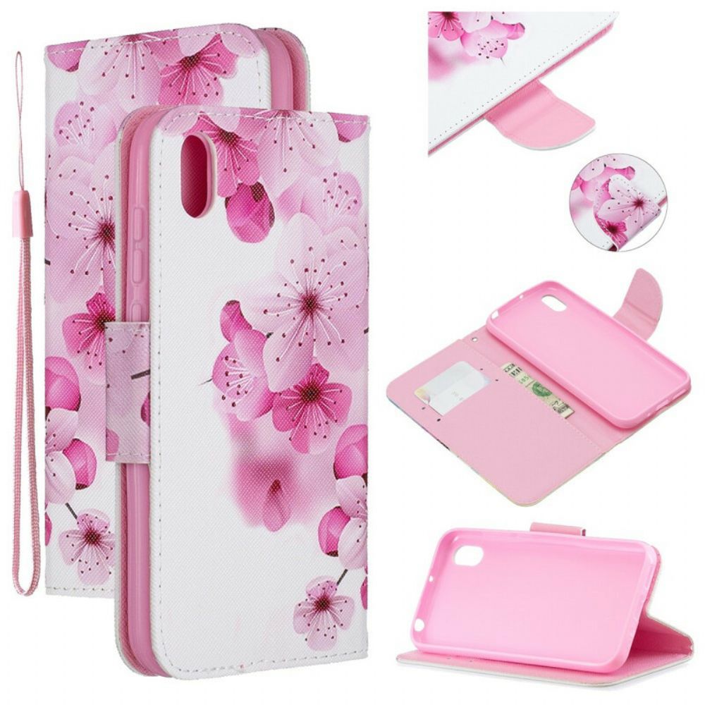 Folio-hoesje voor / Honor 8S Met Ketting Bloemen Ontdekking Met Riem