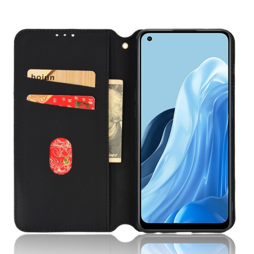 Bescherming Hoesje voor Oppo Reno 7 Folio-hoesje 3d-kubus Leereffect