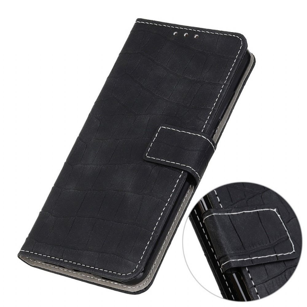 Flip Case voor Oppo Reno 7 Krokodillenleer Stijl