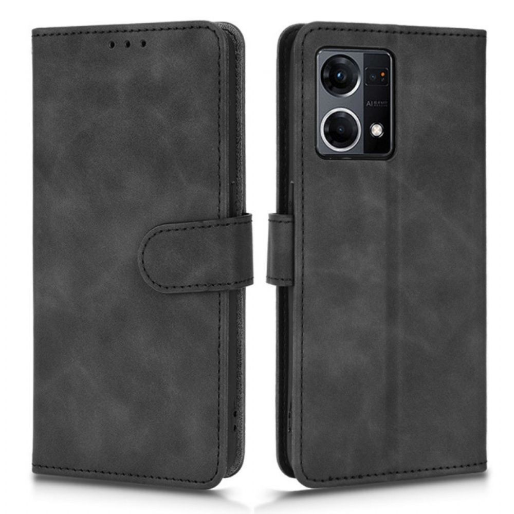 Flip Case voor Oppo Reno 7 Met Ketting Skin-touch-band