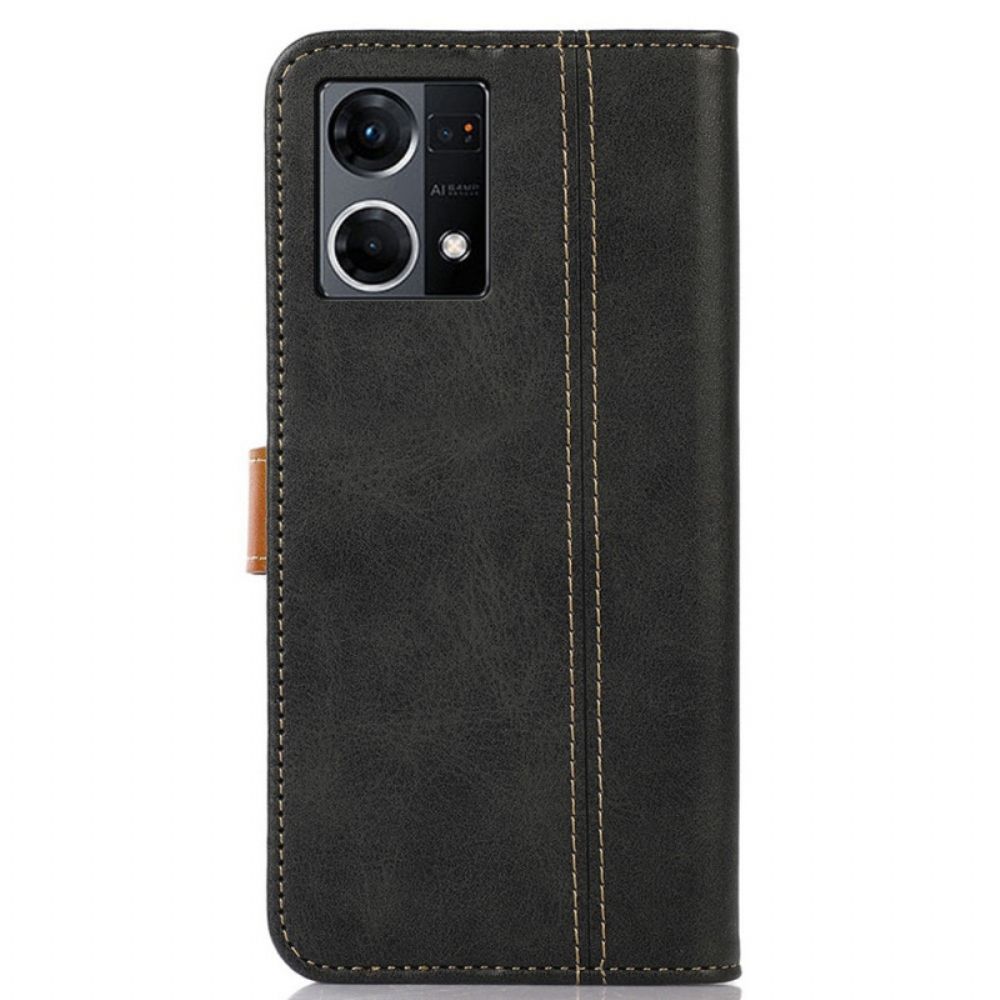 Flip Case voor Oppo Reno 7 Met Riem